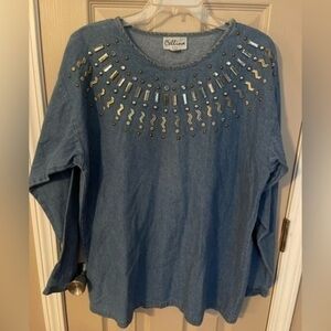 Vintage Cellina made in the USA denim shirt.